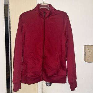 Amazon Essentials Men's Burgundy Zip-Up Sweater